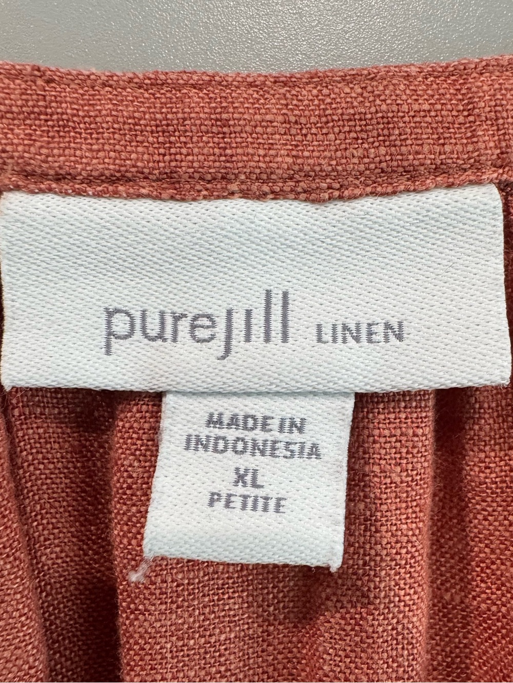 J. Jill Rust Button-Front Linen Tunic - Picture 2 of 3